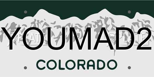 YOUMAD2 Colorado License Plate