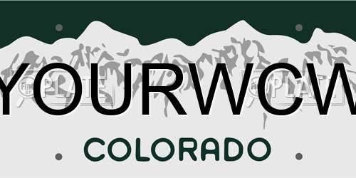 YOURWCW Colorado License Plate