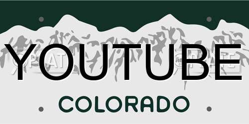 YOUTUBE Colorado License Plate
