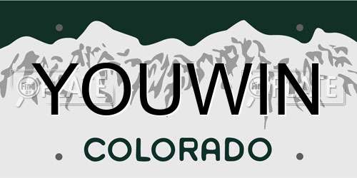 YOUWIN Colorado License Plate