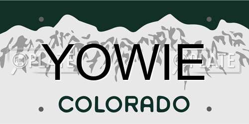 YOWIE Colorado License Plate