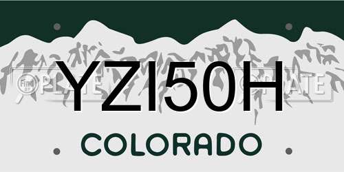 YZI50H Colorado License Plate