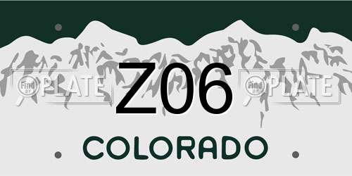 Z06 Colorado License Plate