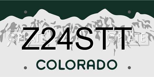 Z24STT Colorado License Plate