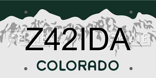 Z42IDA Colorado License Plate