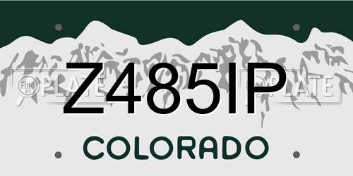 Z485IP Colorado License Plate