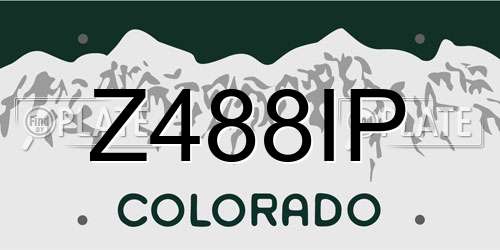 Z488IP Colorado License Plate