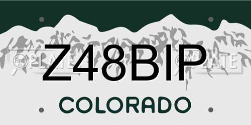 Z48BIP Colorado License Plate