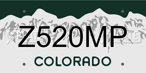 Z520MP Colorado License Plate