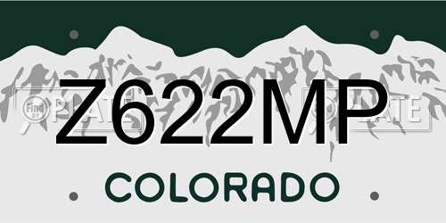 Z622MP Colorado License Plate