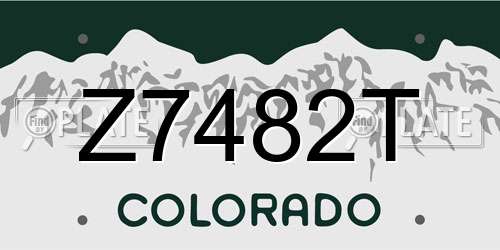 Z7482T Colorado License Plate