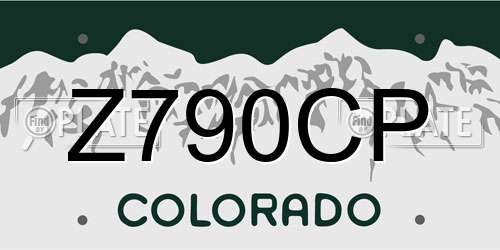 Z790CP Colorado License Plate