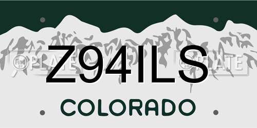 Z94ILS Colorado License Plate