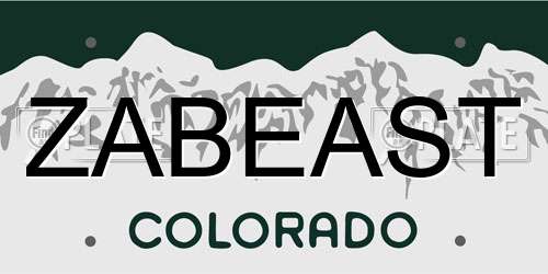ZABEAST Colorado License Plate