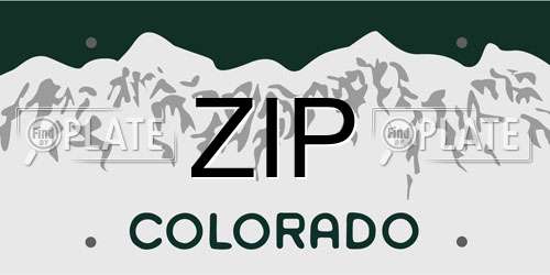 ZIP Colorado License Plate