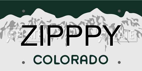 ZIPPPY Colorado License Plate