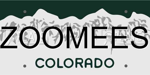 ZOOMEES Colorado License Plate