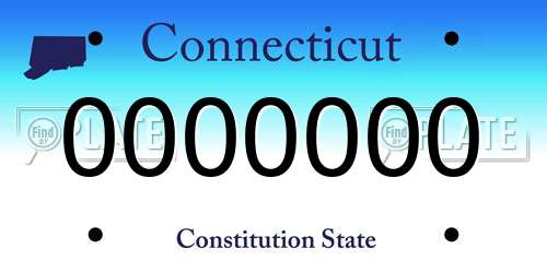 0000000 Connecticut License Plate