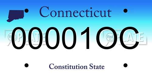 00001OC Connecticut License Plate