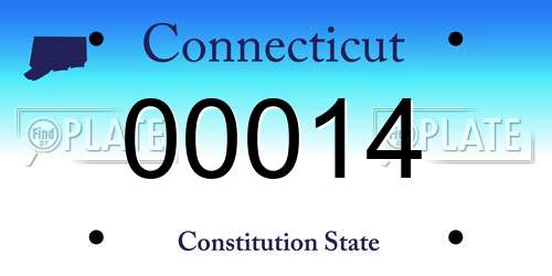 00014 Connecticut License Plate