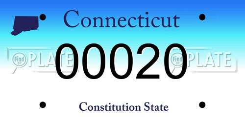 00020 Connecticut License Plate