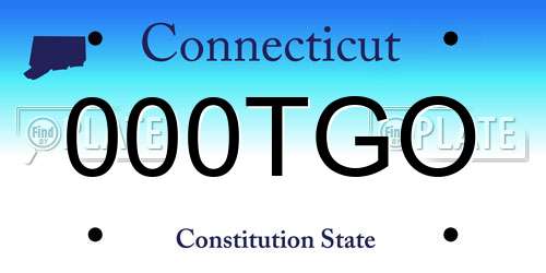 000TGO Connecticut License Plate