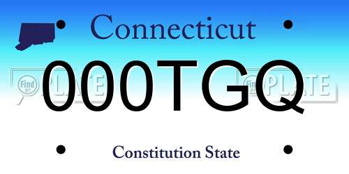 000TGQ Connecticut License Plate
