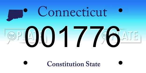 001776 Connecticut License Plate