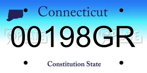 00198GR Connecticut License Plate