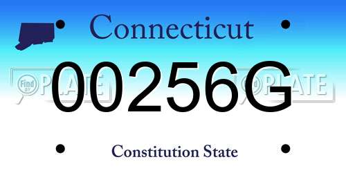 00256G Connecticut License Plate