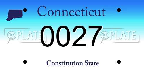 0027 Connecticut License Plate