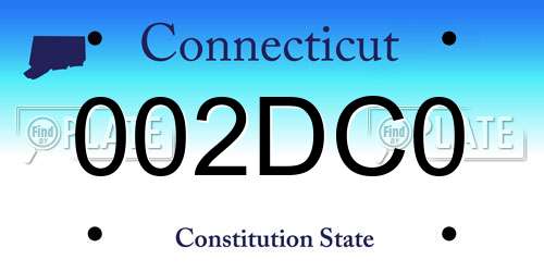 002DC0 Connecticut License Plate