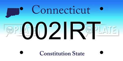 002IRT Connecticut License Plate