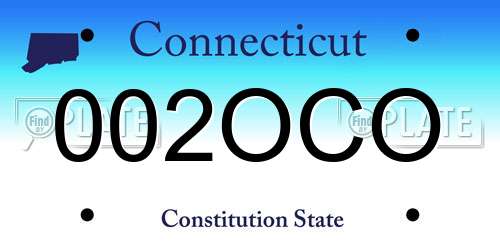 002OCO Connecticut License Plate