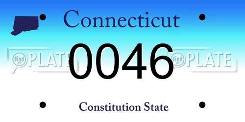 0046 Connecticut License Plate