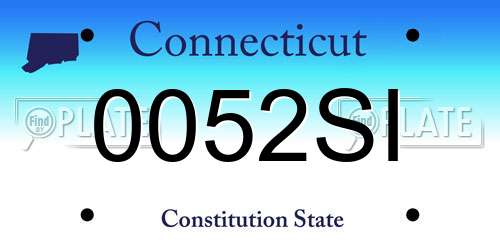 0052SI Connecticut License Plate