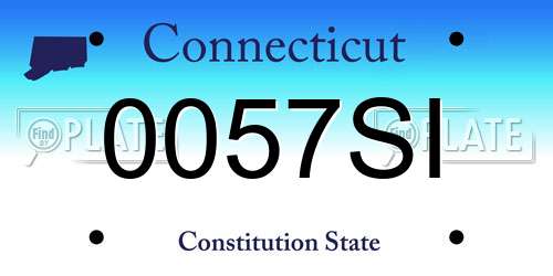 0057SI Connecticut License Plate