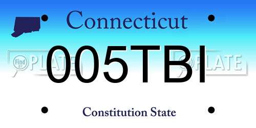 005TBI Connecticut License Plate