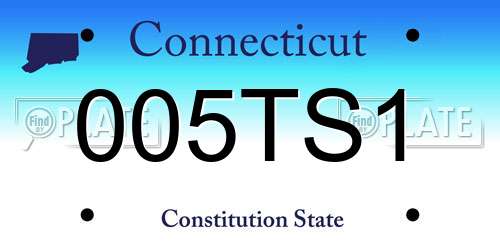 005TS1 Connecticut License Plate