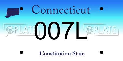 007L Connecticut License Plate