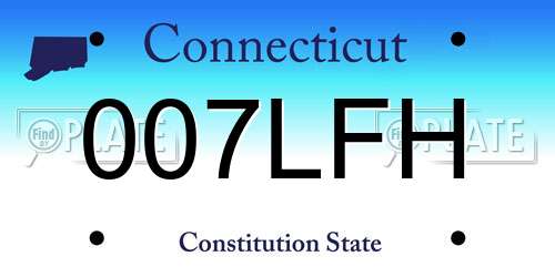 007LFH Connecticut License Plate