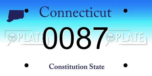 0087 Connecticut License Plate