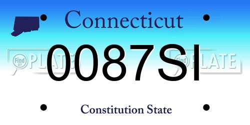 0087SI Connecticut License Plate
