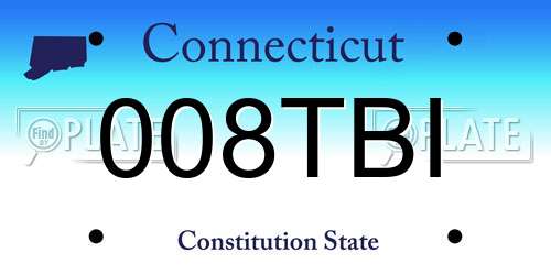 008TBI Connecticut License Plate
