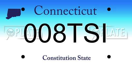 008TSI Connecticut License Plate
