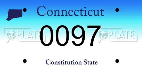 0097 Connecticut License Plate