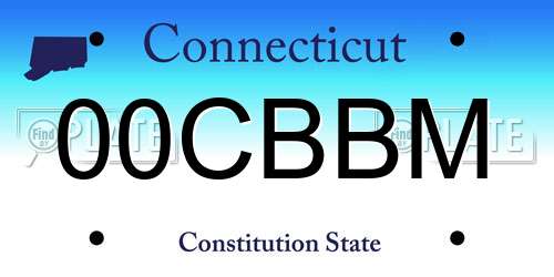 00CBBM Connecticut License Plate