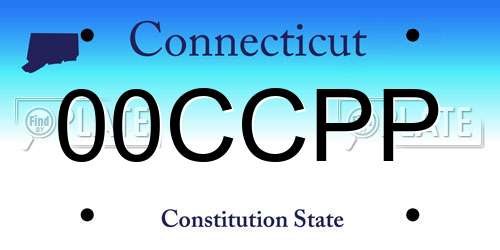 00CCPP Connecticut License Plate