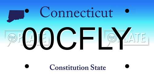 00CFLY Connecticut License Plate