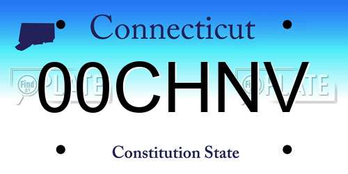 00CHNV Connecticut License Plate